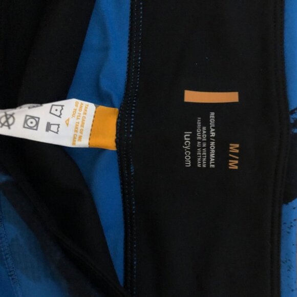 Lucy Studio Hatha Legging, Size M, Blue/Black - Picture 2 of 6
